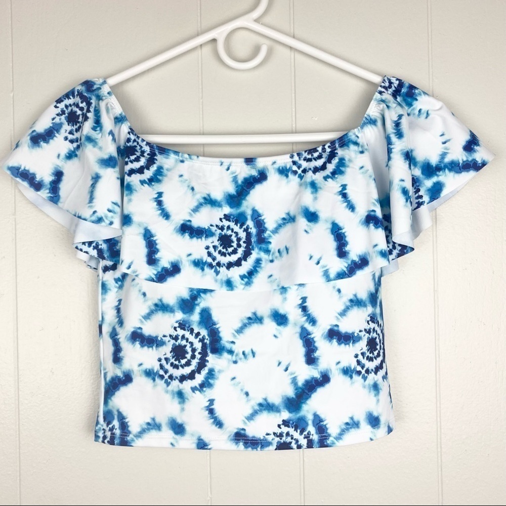 Kortni Jeane | Shibori Ruffled Around Swimsuit Top
